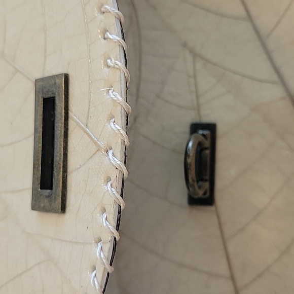 HANDMADE New Fossilized Cacao Leaves Bamboo Cream Brown Crossbody Bag Leather - Picture 12 of 12